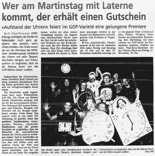 Westfalenblatt 7.11.2005